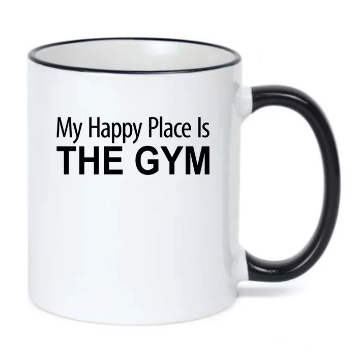 My Happy Place Is The Gym Great Gift Black Color Changing Mug