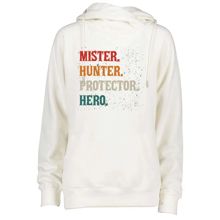 Mister Hunter Protector Hero Husband Life Hunter Gift Womens Funnel Neck Pullover Hood