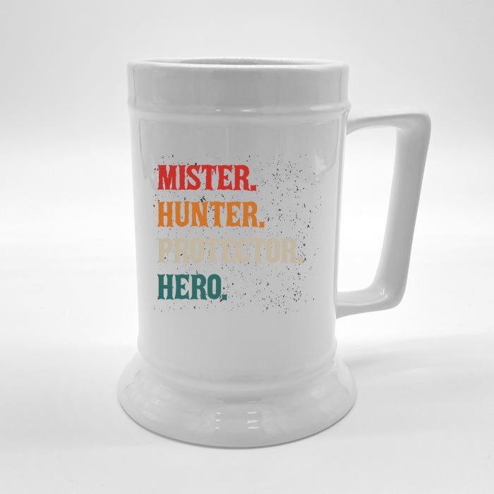 Mister Hunter Protector Hero Husband Life Hunter Gift Front & Back Beer Stein