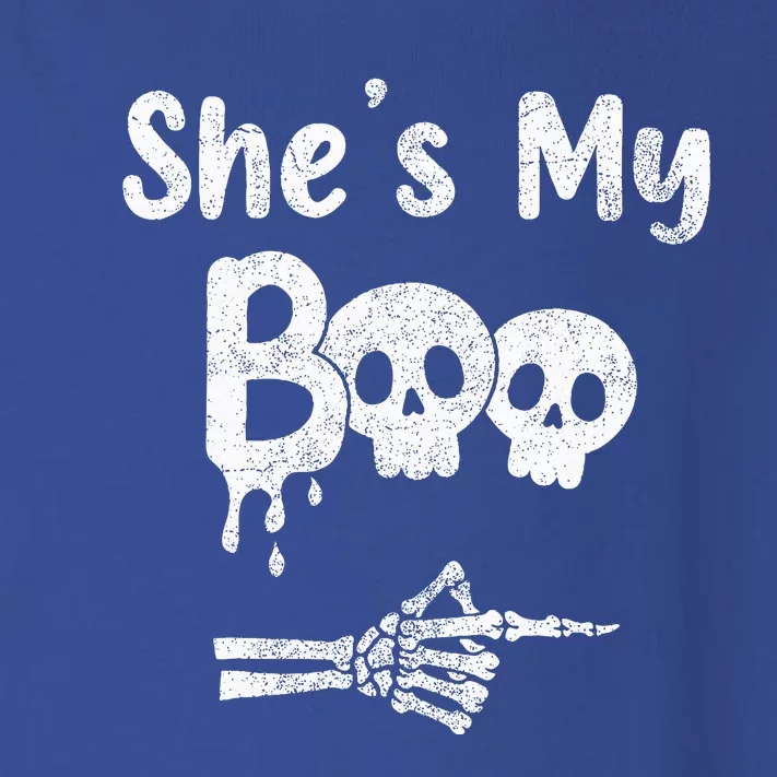 Matching Halloween Pajama Couples She’S My Boo Skull Face Toddler Long Sleeve Shirt