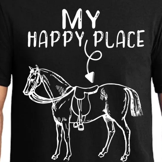 My Happy Place Horse Lover Horseback Riding Equestrian Gift Pajama Set