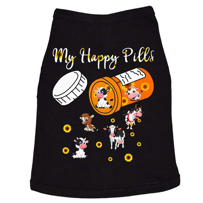 My Happy Pills Sunflower Cows Lover Doggie Tank