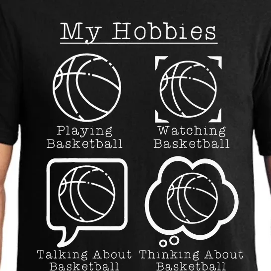 My Hobbies Playing Basketball Funny Basketball Player Pajama Set