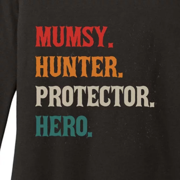 Mumsy Hunter Protector Hero Mom Mama Hunting Gift Womens CVC Long Sleeve Shirt