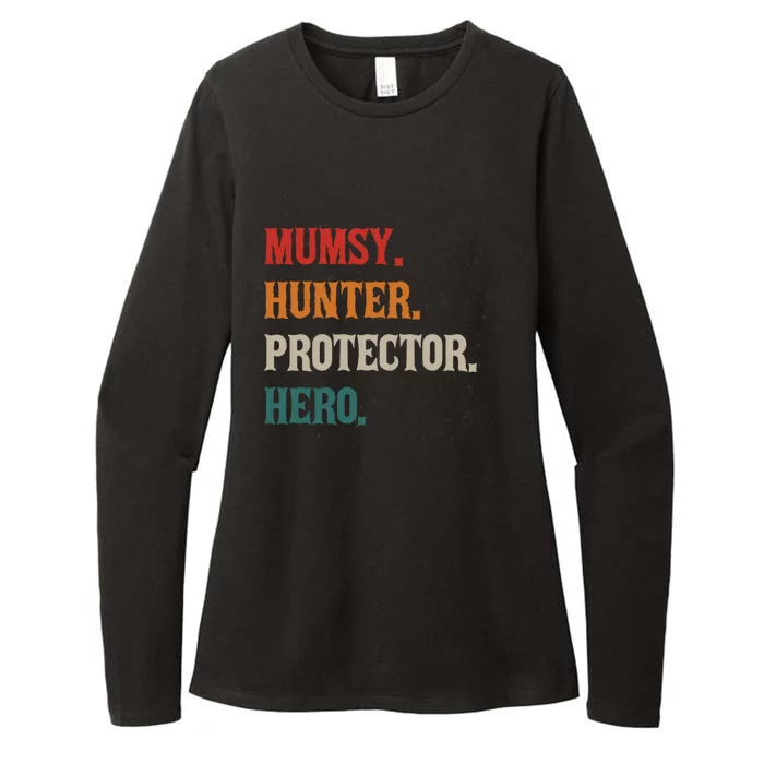 Mumsy Hunter Protector Hero Mom Mama Hunting Gift Womens CVC Long Sleeve Shirt