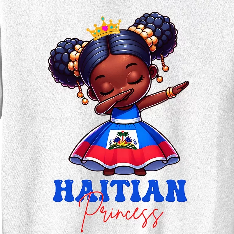 Melanin Haitian Princess Haiti Flag Black Sweatshirt