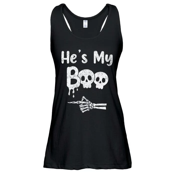 Matching Halloween Pajama Couples HeS My Boo Skull Face Ladies Essential Flowy Tank