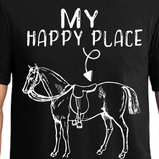 My Happy Place Horse Lover Horseback Riding Equestrian Pajama Set