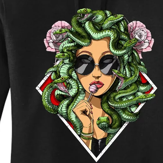 Medusa Hippie Psychedelic Snakes Greek Mythology Women's Pullover Hoodie