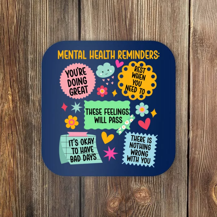 Mental Health Reminders Gift Coaster