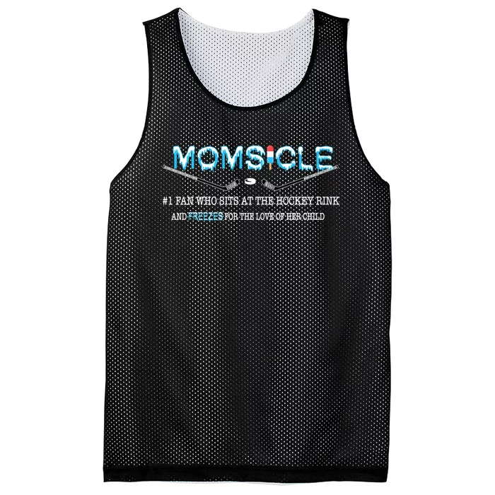 Momsicle Hockey Rink And Freezes Funny Mesh Reversible Basketball Jersey Tank