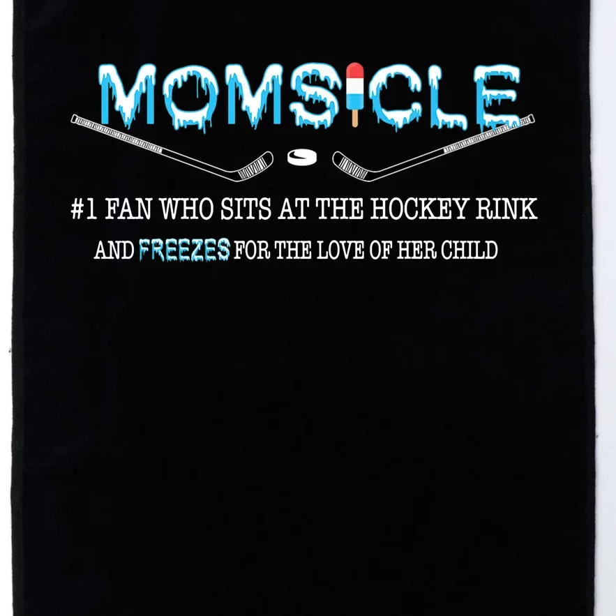 Momsicle Hockey Rink And Freezes Funny Platinum Collection Golf Towel