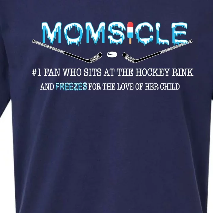 Momsicle Hockey Rink And Freezes Funny Sueded Cloud Jersey T-Shirt