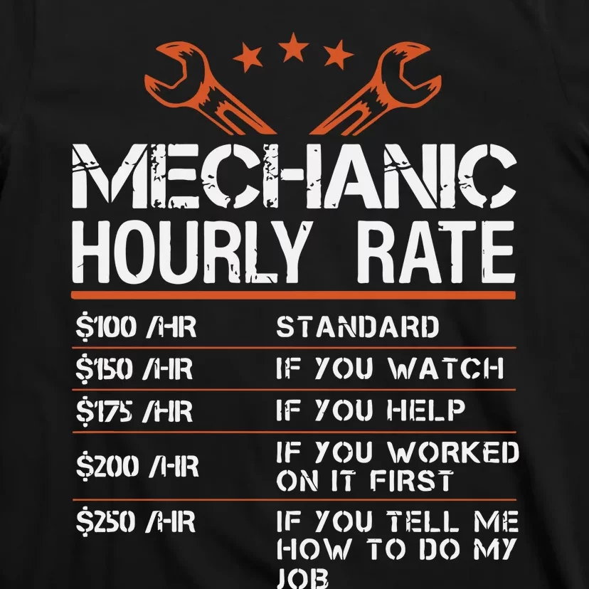 Mechanic Hourly Rate T-Shirt