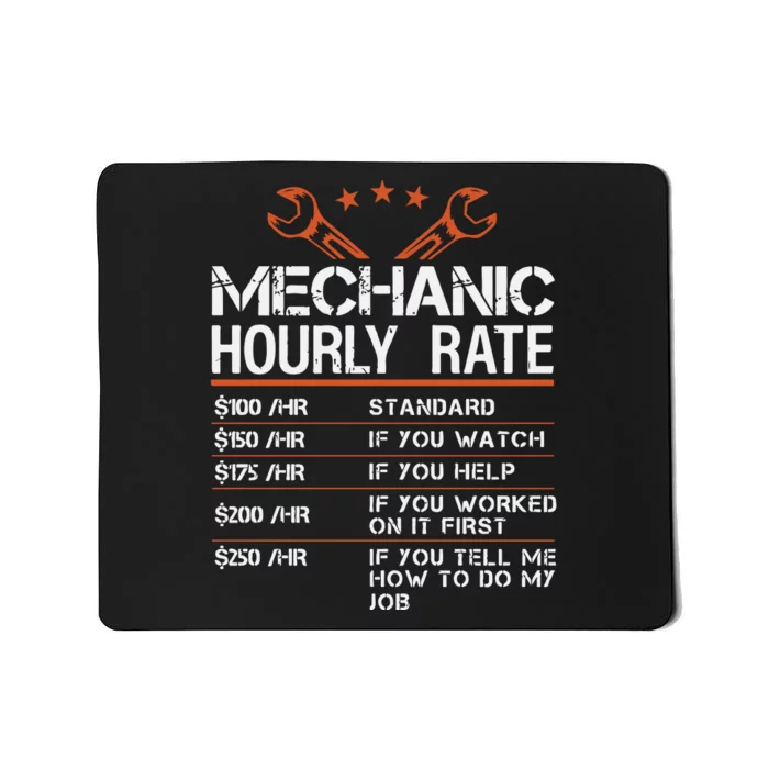 Mechanic Hourly Rate Mousepad