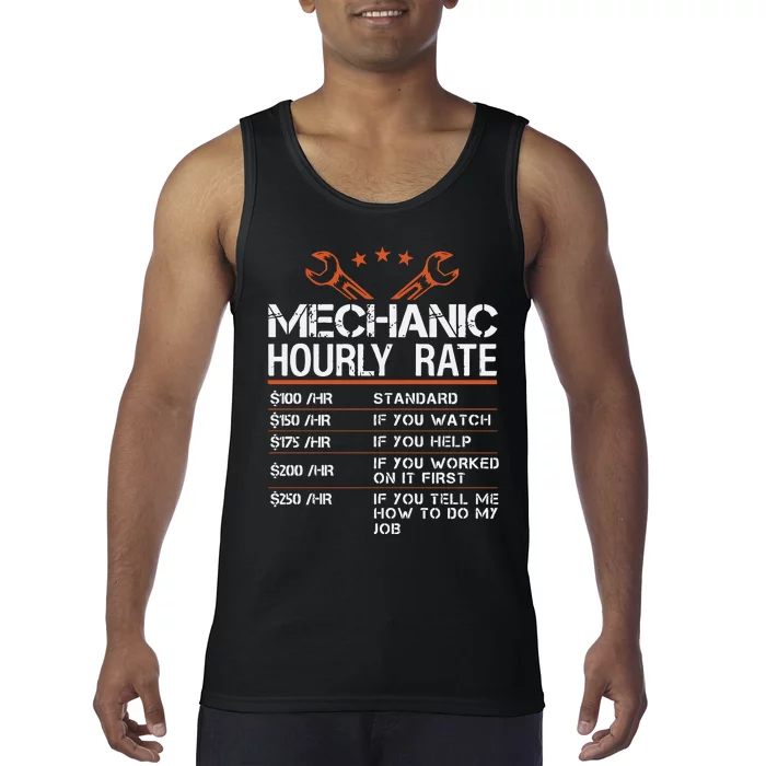 Mechanic Hourly Rate Tank Top