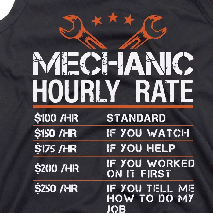 Mechanic Hourly Rate Tank Top