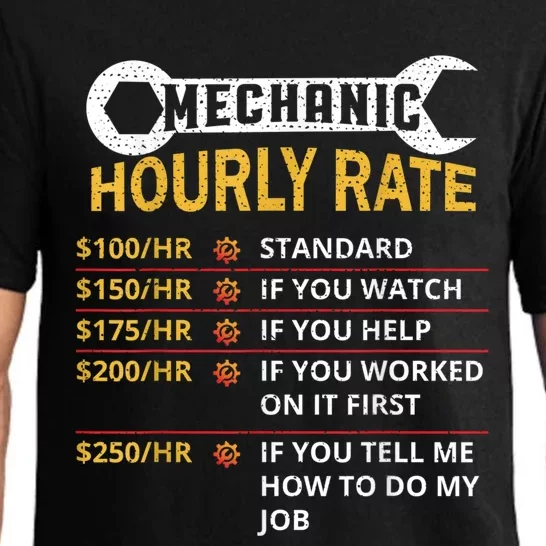 Mechanic Hourly Rate For Mechanic And Car Lover Pajama Set