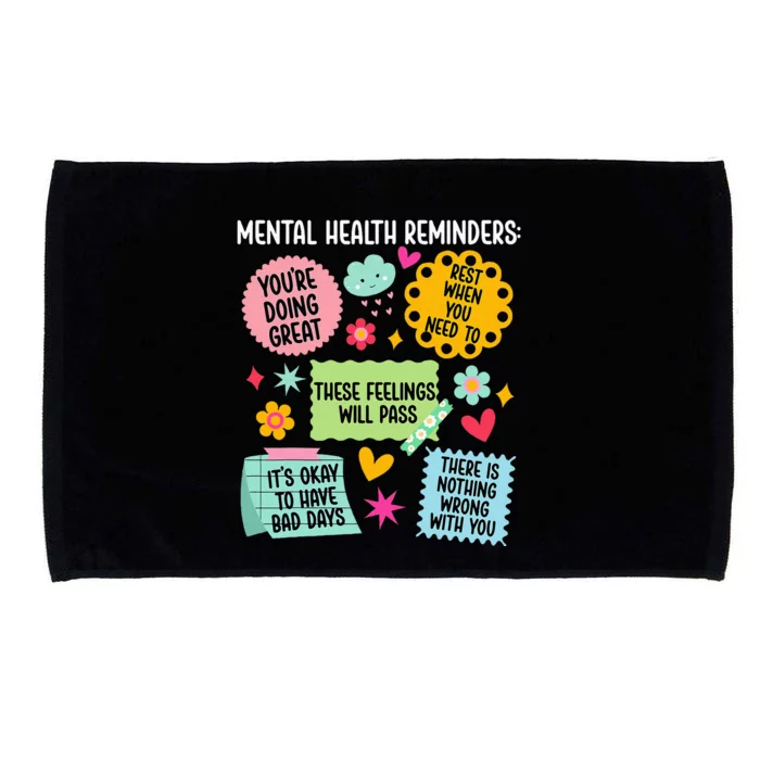 Mental Health Reminders Mental Health Awareness Month Microfiber Hand Towel