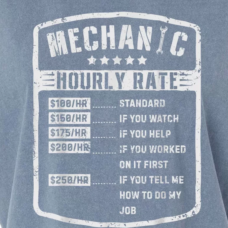 Mechanic Hourly Rate Funny Mechanics Labor Rates Gift Men Garment-Dyed Women's Muscle Tee