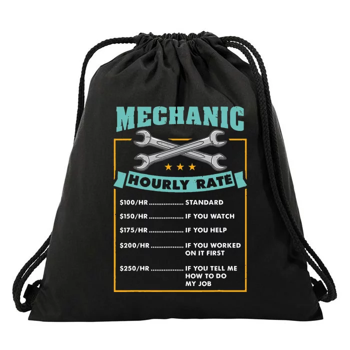 Mechanic Hourly Rate Mechanic Gift Drawstring Bag