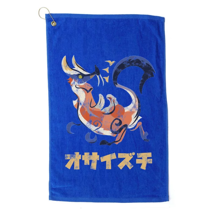 Monster Hunter Rise Great Izuchi Kanji Icon Platinum Collection Golf Towel