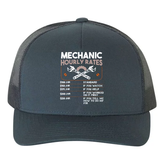 Mechanic Hourly Rate Gift For Funny Labor Rates Yupoong Adult 5-Panel Trucker Hat