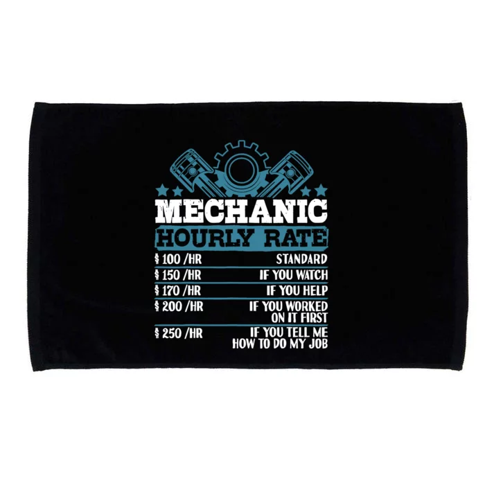 Mechanic Hourly Rate | Auto Mechanic Gifts Microfiber Hand Towel