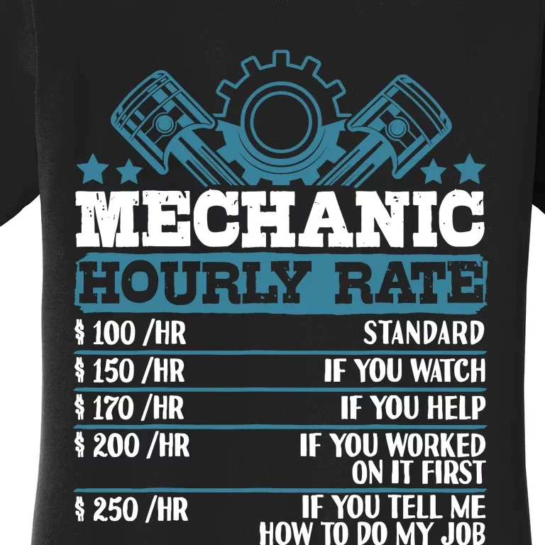 Mechanic Hourly Rate | Auto Mechanic Gifts Women's T-Shirt