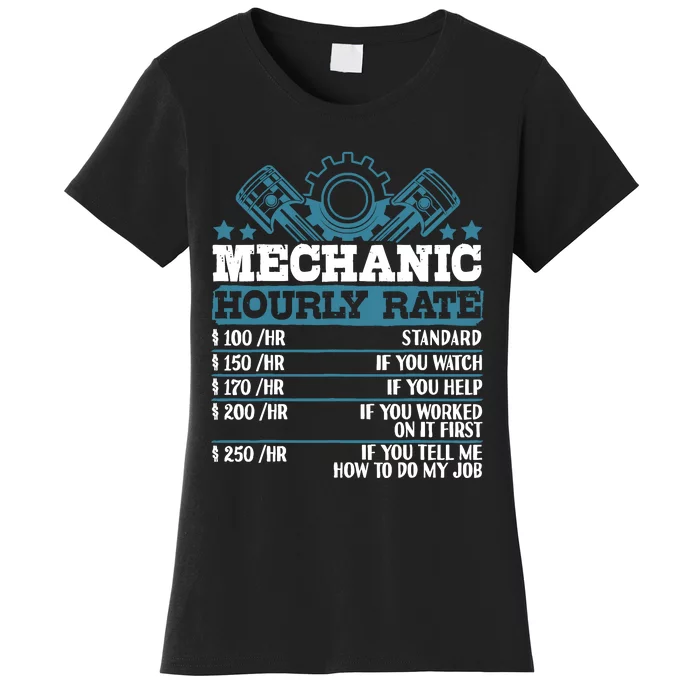 Mechanic Hourly Rate | Auto Mechanic Gifts Women's T-Shirt