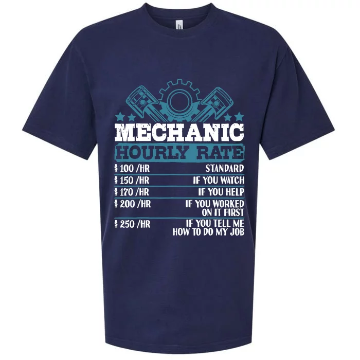 Mechanic Hourly Rate | Auto Mechanic Gifts Sueded Cloud Jersey T-Shirt