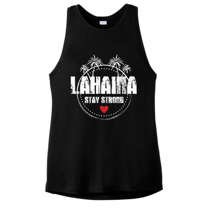 Maui Hawaii Strong Maui Lahaina Ladies Tri-Blend Wicking Tank