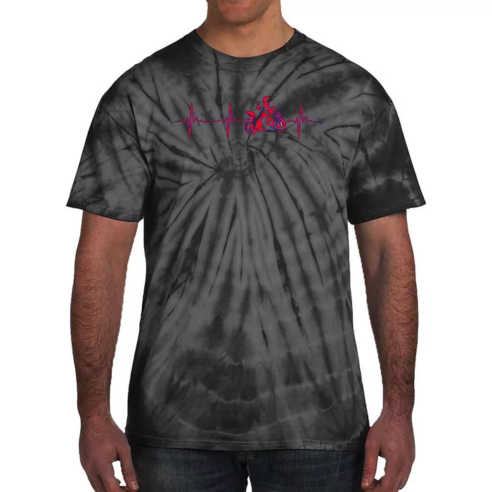 Motorcycle Heartbeat Sportbike Crotch Rocket Tie-Dye T-Shirt