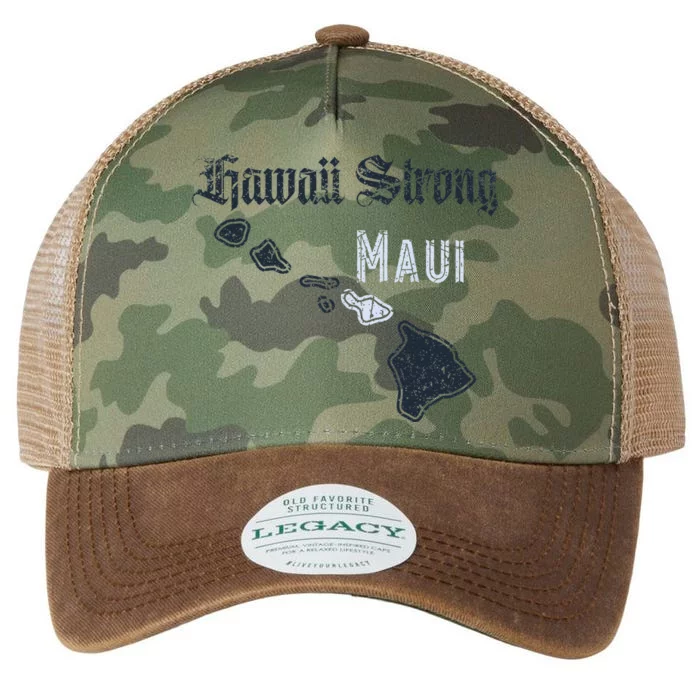 Maui Hawaii Strong Distressed Look Hawaii Legacy Tie Dye Trucker Hat