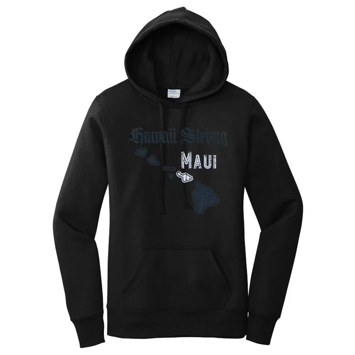 Maui Hawaii Strong Distressed Look Hawaii Women's Pullover Hoodie