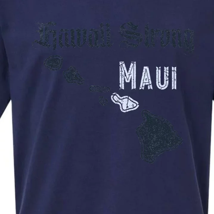 Maui Hawaii Strong Distressed Look Hawaii Sueded Cloud Jersey T-Shirt