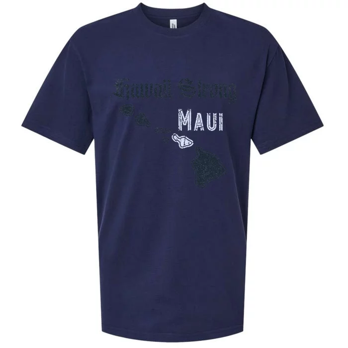 Maui Hawaii Strong Distressed Look Hawaii Sueded Cloud Jersey T-Shirt