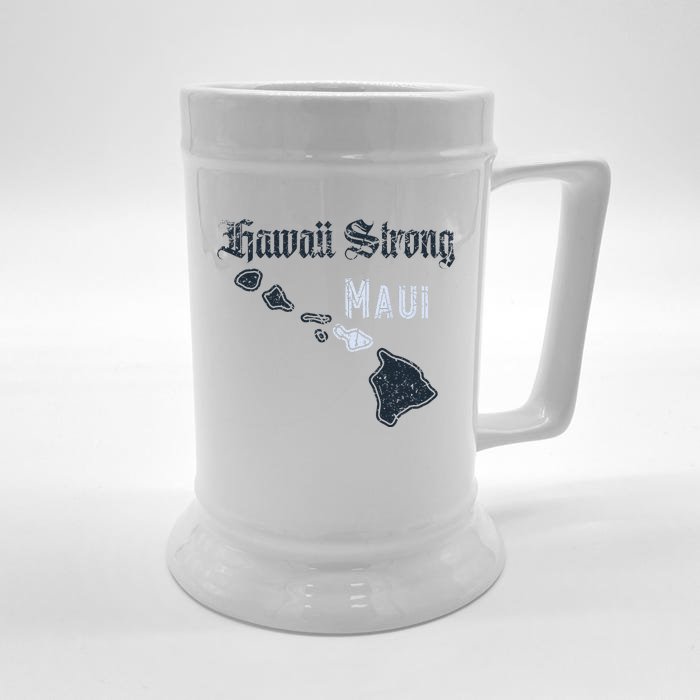 Maui Hawaii Strong Distressed Look Hawaii Front & Back Beer Stein