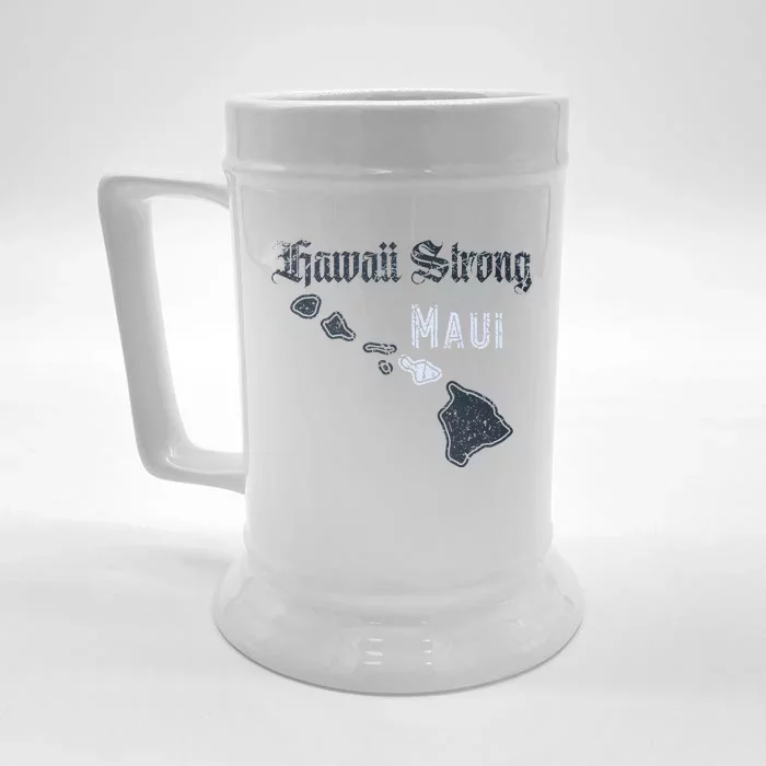 Maui Hawaii Strong Distressed Look Hawaii Front & Back Beer Stein