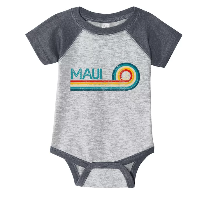 Maui Hawaii Surf Vintage Beach Surfer Surfing Gift Infant Baby Jersey Bodysuit