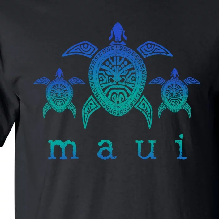 Maui Hawaii Sea Turtles Hawaiian Scuba Diving Souvenir Tall T-Shirt