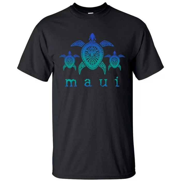 Maui Hawaii Sea Turtles Hawaiian Scuba Diving Souvenir Tall T-Shirt