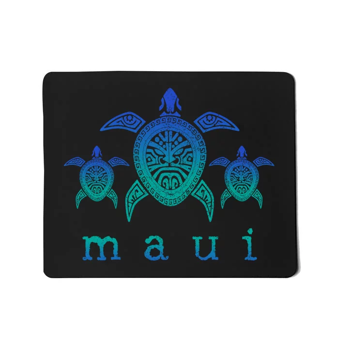 Maui Hawaii Sea Turtles Hawaiian Scuba Diving Souvenir Mousepad