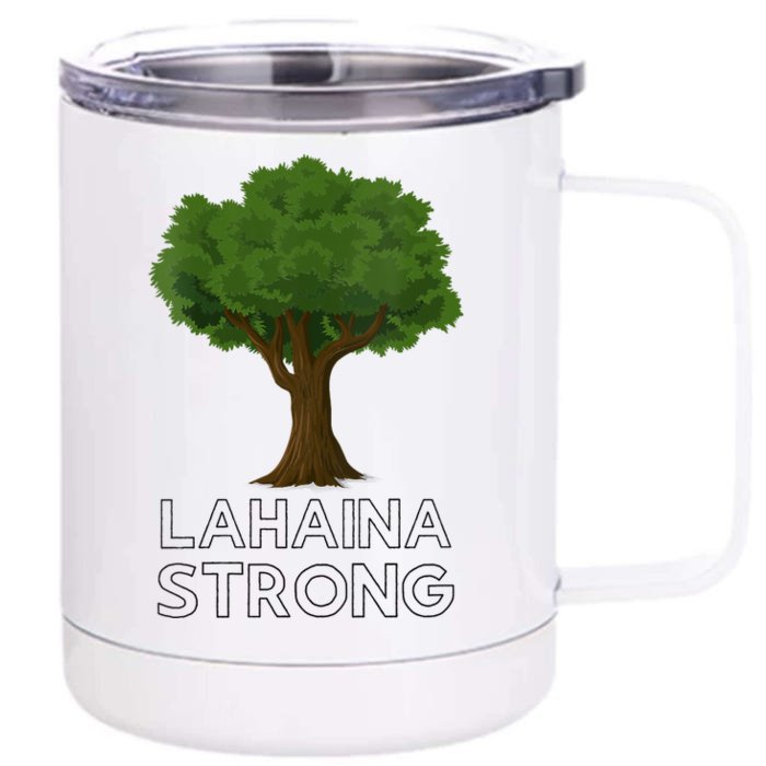 Maui Hawaii Strong Maui Wildfire Lahaina Survivor Front & Back 12oz Stainless Steel Tumbler Cup