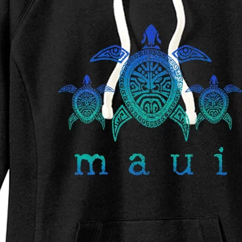 Maui Hawaii Sea Turtles Hawaiian Scuba Diving Women's Fleece Hoodie