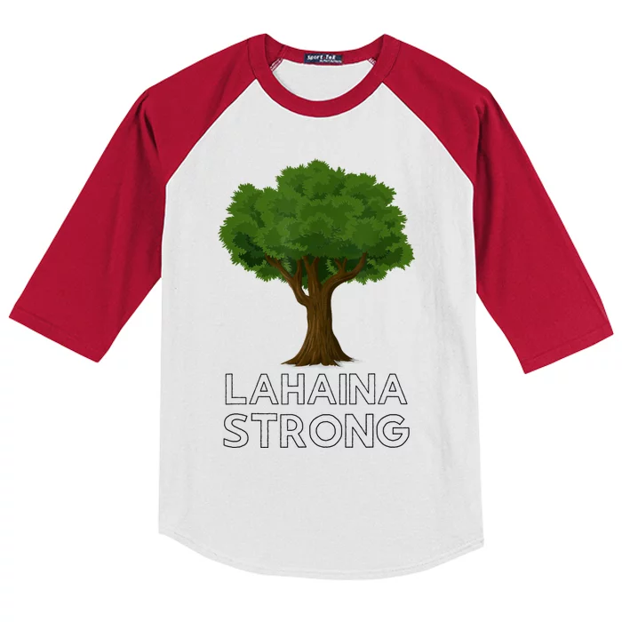 Maui Hawaii Strong Maui Wildfire Lahaina Survivor Kids Colorblock Raglan Jersey