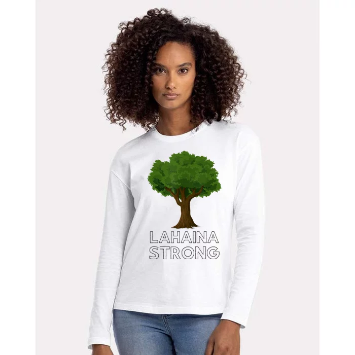 Maui Hawaii Strong Maui Wildfire Lahaina Survivor Womens Cotton Relaxed Long Sleeve T-Shirt