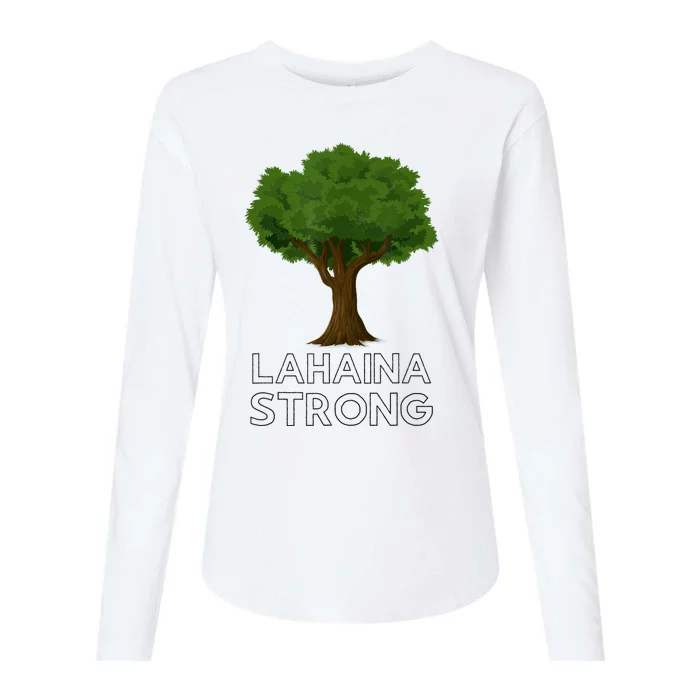 Maui Hawaii Strong Maui Wildfire Lahaina Survivor Womens Cotton Relaxed Long Sleeve T-Shirt