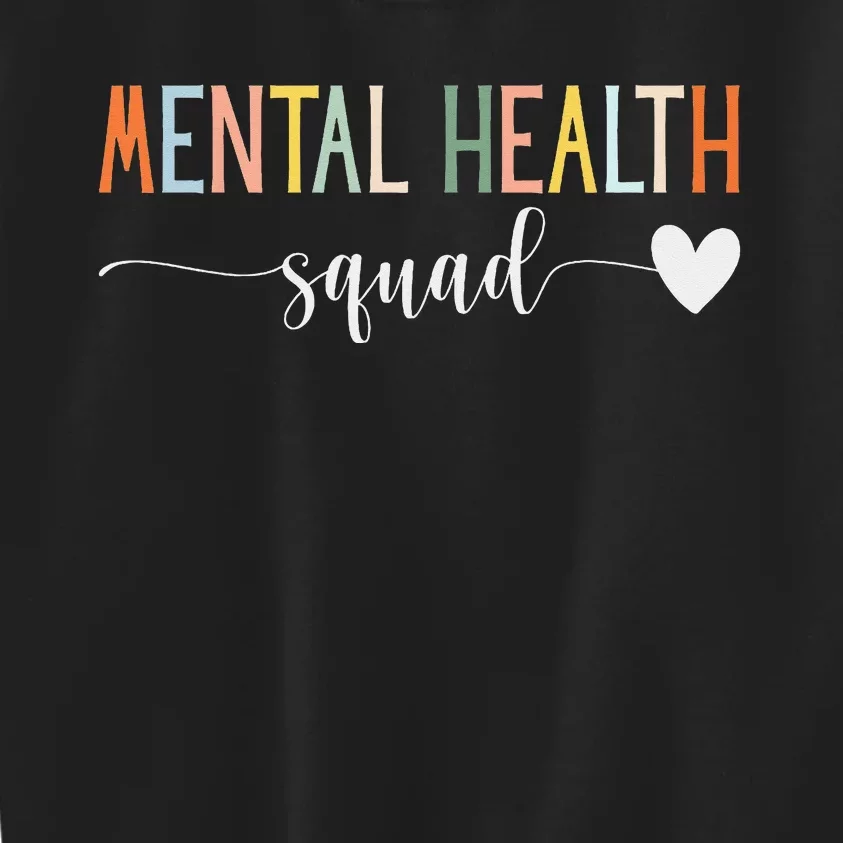 Mental Health Squad Brain Illness Mental Health Awareness Kids Sweatshirt