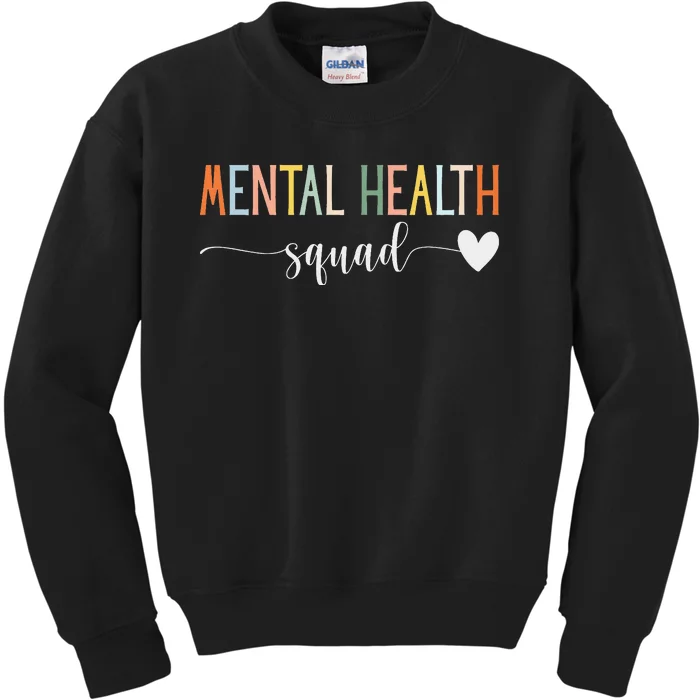 Mental Health Squad Brain Illness Mental Health Awareness Kids Sweatshirt